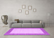 Machine Washable Solid Purple Modern Area Rugs in a Living Room, wshcon568pur