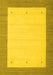 Machine Washable Solid Yellow Modern Rug, wshcon568yw