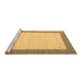 Sideview of Machine Washable Solid Brown Modern Rug, wshcon568brn