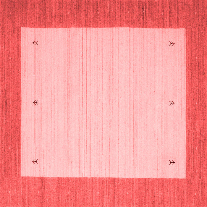 Machine Washable Solid Red Modern Rug, wshcon568red