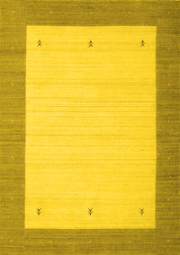 Solid Yellow Modern Rug, con568yw