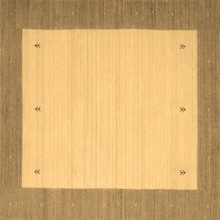 Square Solid Brown Modern Rug, con568brn