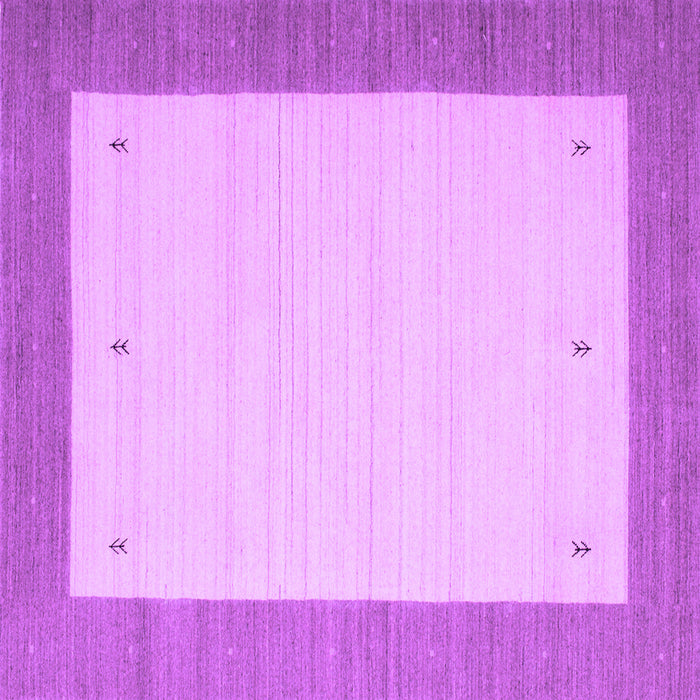 Square Solid Purple Modern Rug, con568pur
