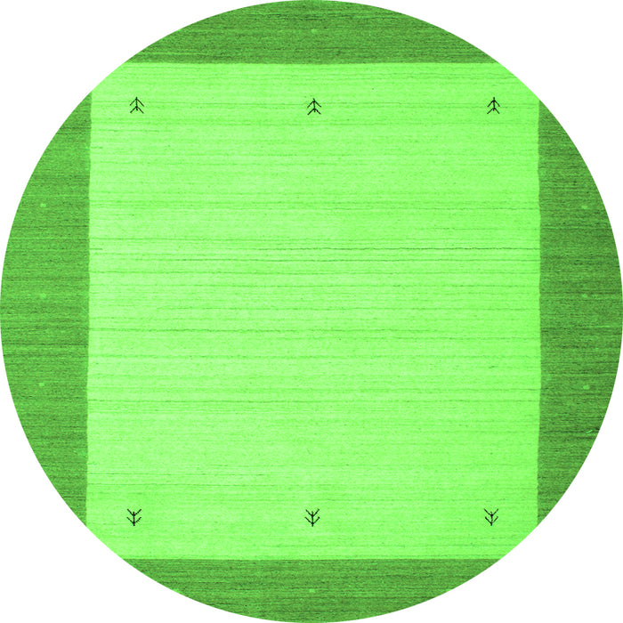 Square Solid Green Modern Rug, con568grn