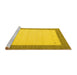 Sideview of Machine Washable Solid Yellow Modern Rug, wshcon568yw