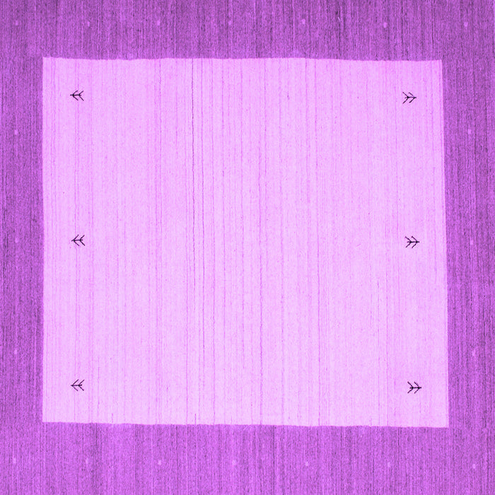 Square Machine Washable Solid Purple Modern Area Rugs, wshcon569pur