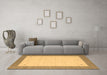 Machine Washable Solid Brown Modern Rug in a Living Room,, wshcon569brn