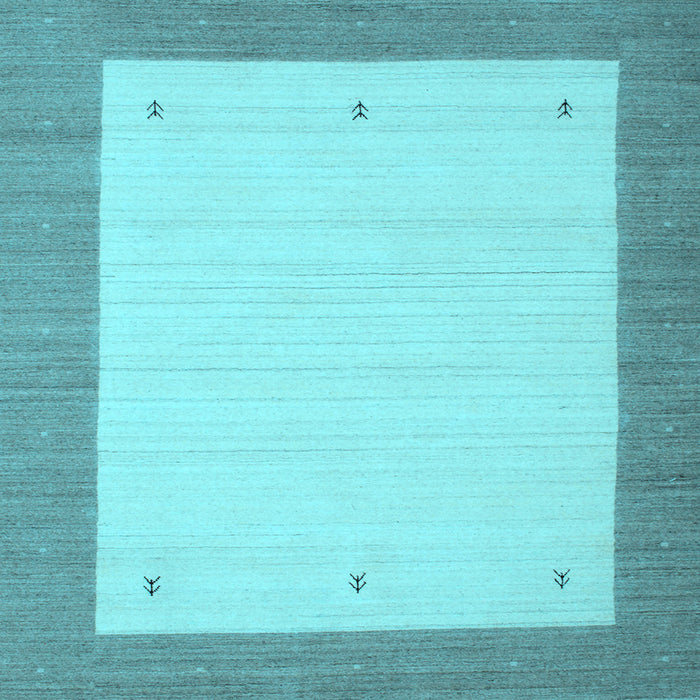 Square Solid Light Blue Modern Rug, con569lblu