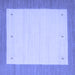 Square Machine Washable Solid Blue Modern Rug, wshcon569blu