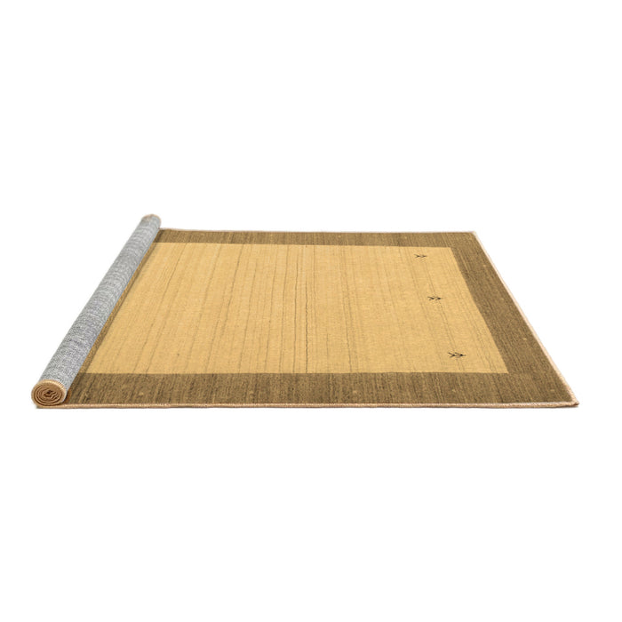 Sideview of Machine Washable Solid Brown Modern Rug, wshcon569brn