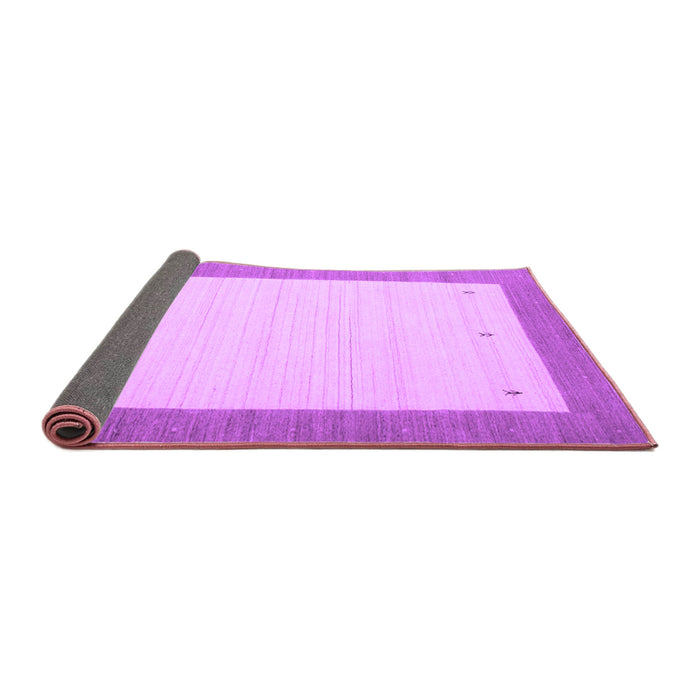 Sideview of Solid Purple Modern Rug, con569pur