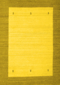 Solid Yellow Modern Rug, con569yw