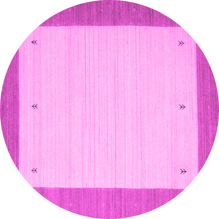 Round Solid Pink Modern Rug, con569pnk