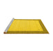 Sideview of Machine Washable Solid Yellow Modern Rug, wshcon569yw