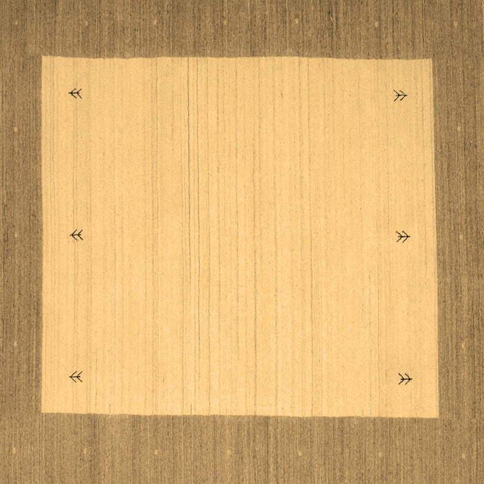 Square Solid Brown Modern Rug, con569brn