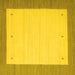 Square Machine Washable Solid Yellow Modern Rug, wshcon569yw