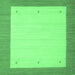 Square Machine Washable Solid Emerald Green Modern Area Rugs, wshcon569emgrn