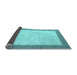 Sideview of Solid Light Blue Modern Rug, con569lblu