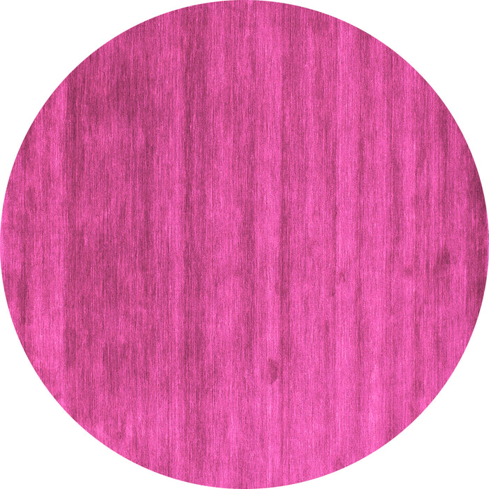 Round Machine Washable Abstract Pink Contemporary Rug, wshcon56pnk