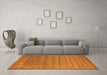 Machine Washable Abstract Orange Contemporary Area Rugs in a Living Room, wshcon56org