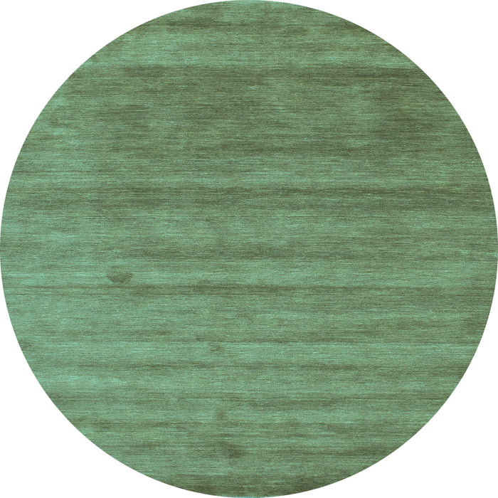 Round Abstract Light Blue Contemporary Rug, con56lblu