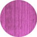 Round Machine Washable Abstract Purple Contemporary Area Rugs, wshcon56pur