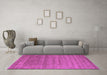 Machine Washable Abstract Purple Contemporary Area Rugs in a Living Room, wshcon56pur