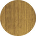 Round Abstract Brown Contemporary Rug, con56brn