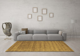 Machine Washable Abstract Brown Contemporary Rug in a Living Room,, wshcon56brn