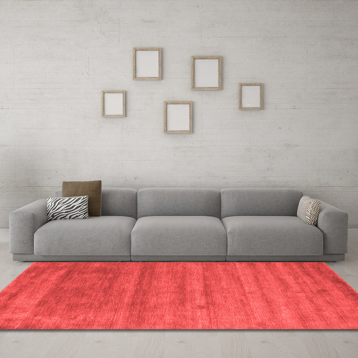 Contemporary Red Washable Rugs