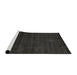 Serging Thickness of Machine Washable Contemporary Charcoal Black Rug, wshcon57