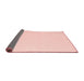 Thickness of Contemporary Pastel Pink Modern Rug, con570