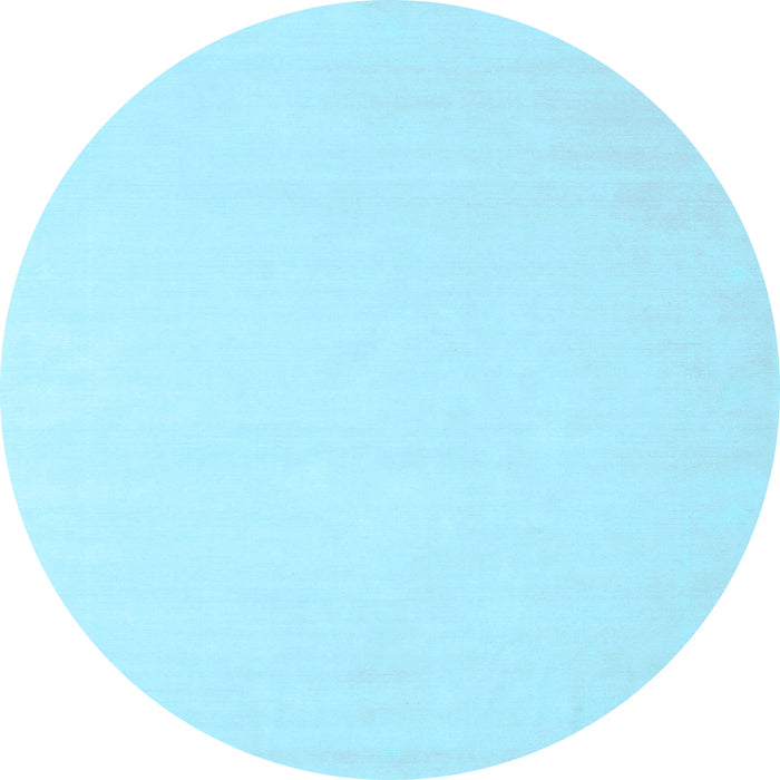 Round Machine Washable Abstract Light Blue Contemporary Rug, wshcon570lblu