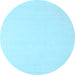 Round Machine Washable Abstract Light Blue Contemporary Rug, wshcon570lblu