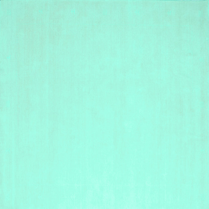 Square Abstract Turquoise Contemporary Rug, con570turq
