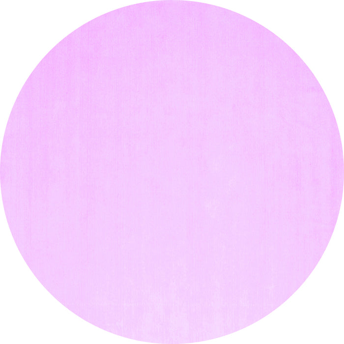 Round Abstract Purple Contemporary Rug, con570pur