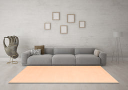 Machine Washable Abstract Orange Contemporary Area Rugs in a Living Room, wshcon570org