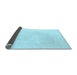 Sideview of Abstract Light Blue Contemporary Rug, con570lblu