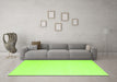 Machine Washable Abstract Green Contemporary Area Rugs in a Living Room,, wshcon570grn