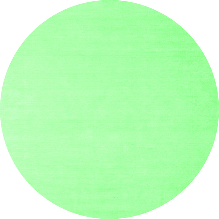 Round Abstract Emerald Green Contemporary Rug, con570emgrn