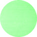 Round Abstract Emerald Green Contemporary Rug, con570emgrn