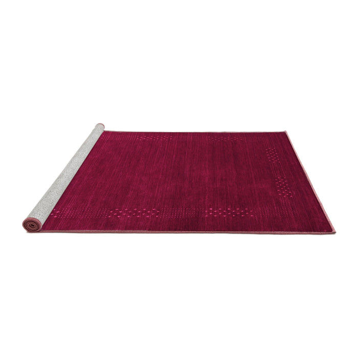 Sideview of Machine Washable Abstract Pink Contemporary Rug, wshcon571pnk