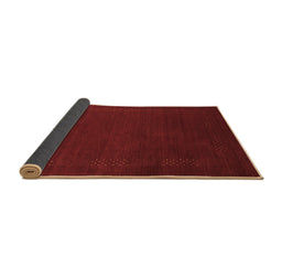 Sideview of Abstract Brown Contemporary Rug, con571brn