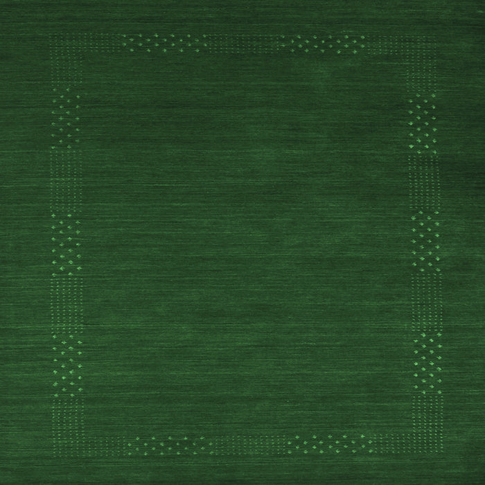 Square Abstract Emerald Green Contemporary Rug, con571emgrn