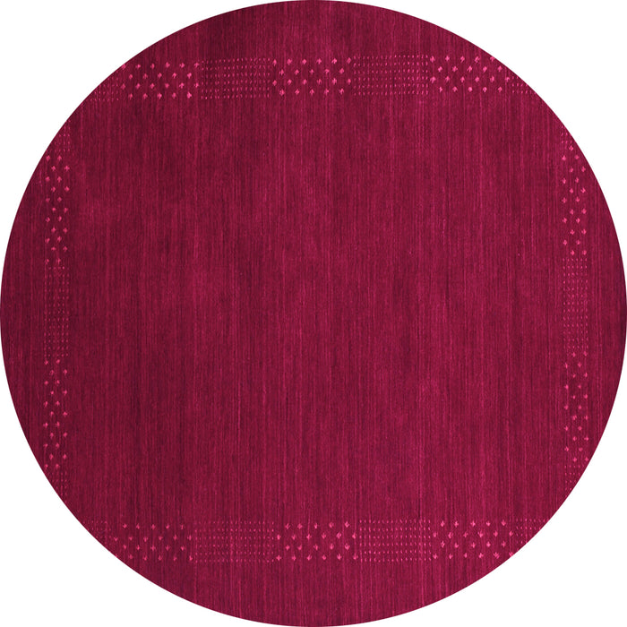 Round Abstract Pink Contemporary Rug, con571pnk