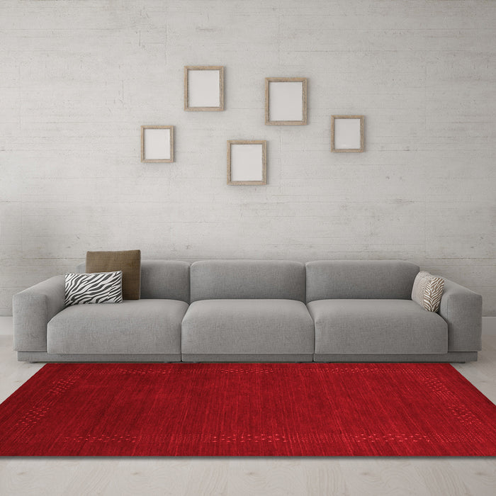 Contemporary Red Washable Rugs