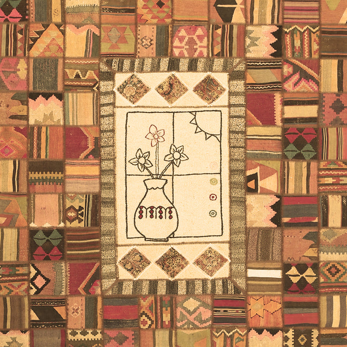 Oriental Brown Traditional Rug, con572brn