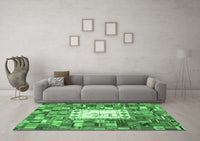 Machine Washable Oriental Emerald Green Traditional Rug, wshcon572emgrn