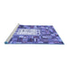 Sideview of Machine Washable Oriental Blue Traditional Rug, wshcon572blu