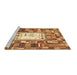 Sideview of Machine Washable Oriental Brown Traditional Rug, wshcon572brn